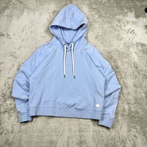 Vuori Womens Laguna Hoodie Lounge Performance Stretch Light Blue Soft Small